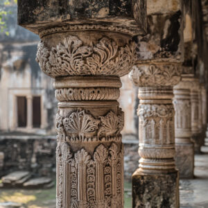 Decorative Temple Stone Pillars