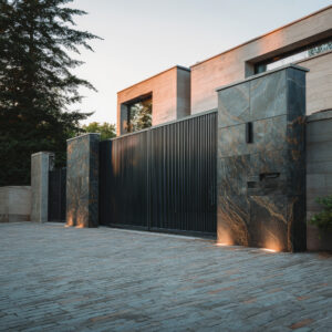 Modern Exterior Stone Pillars